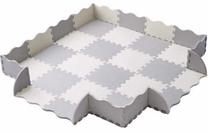 Kilimėlis kūdikiams - dėlionė Soft Carpet, 30 cm x 30 cm, 36 vnt, balta sp./pilka sp.