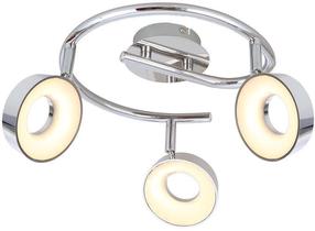 Lampa griesti Candellux Isla 98-61737, LED, 3 x 4 W, balta krās. / hroma krās., 10 x 10 cm