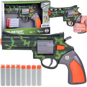 Žaislinis šautuvas su kulkomis Revolver, 23 cm Žalia sp./Oranžinė sp./Pilka sp.