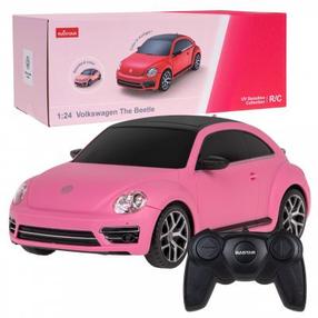 Rc automašīna Rastar Beetle, 1:24, rozā krās.