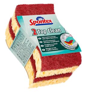 Puhastuskäsn Spontex Top Clean, kollane v., 2 tk