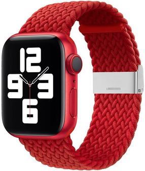 Dirželis iLike, Braided Fabric Strap Apple Watch 38/40/41mm, raudona sp.