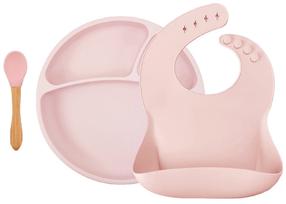 Nõude komplekt MiniKoioi Blw II 101070020, Alates 6 kuust, puit/silikoon, roosa v.