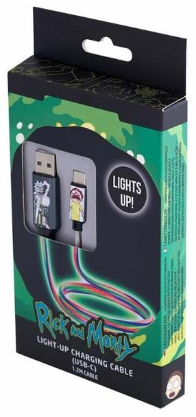 Кабель Lazerbuilt Rick And Morty, USB Type C/USB Type A, многоцветный