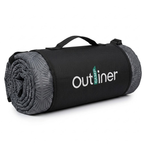Matkamatt Outliner AF02, must v., 170 x 140 cm