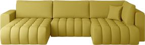Kampinė sofa Bonito Savoi 45, geltona sp., kairinė, 170 x 340 cm x 92 cm