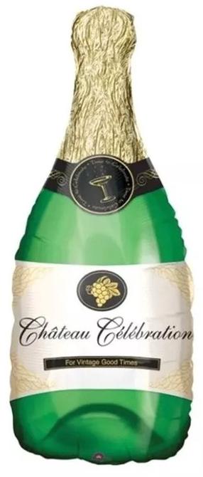 Фольгированный шар фигурные GoDan Champagne, золотой цв./зеленый цв.