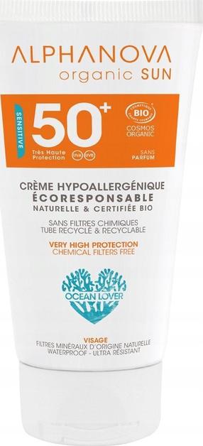 Крем для ухода за загаром для тела/для лица Alphanova Organic Sun SPF50, 50 г