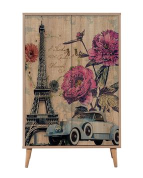 Skapītis Kalune Design Multibox 733, brūna krās./daudzkrāsaina, 36 cm x 80 cm x 127 cm