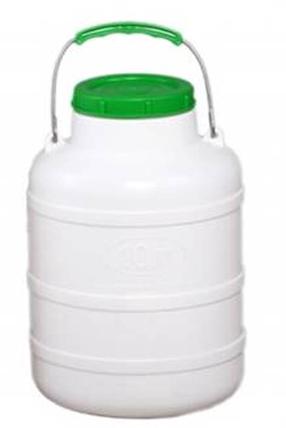 Pudele pienam, 10 l, balta krās.