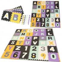 Kilimėlis kūdikiams - dėlionė Numbers & Letters, 180 cm x 180 cm, 36 vnt, įvairių spalvų