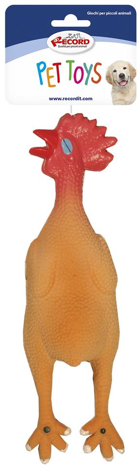 Игрушка для собаки, таскать Record Chicken RE19209, 25 см, красный цв./oранжевый цв., S