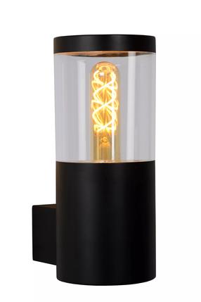 Āra sienas lampa Lucide Fedor 14899/01/30, 40W, E27, IP44, melna krās., 14 cm x 23 cm