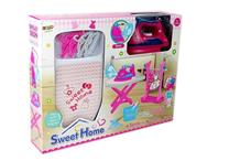 Žaislinė buitinė technika Lean Toys Sweet Home Spray Iron & Board, rožinė sp./įvairių spalvų