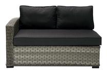 Modulinės sofos dalis Home4you Geneva, pilka sp., 132 cm x 81 cm x 78 cm