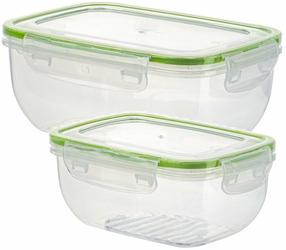 Maisto saugojimo indų rinkinys Ambition Gusto, 0.8 - 1.4 l, skaidri/žalia