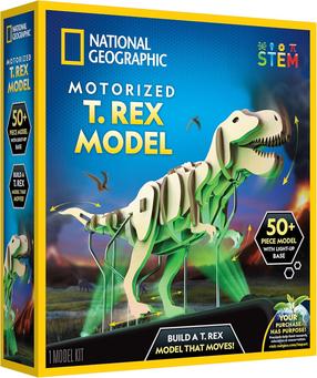 3D puzle National Geographic T-Rex, 27 cm x 7 cm, 50 gab., brūna krās.