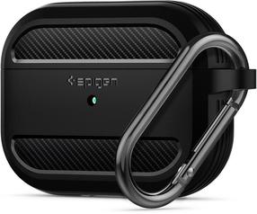 Austiņu futlārs Spigen Rugged Armor, melna krās.