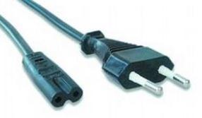 Провод Gembird EURO to IEC320 C8 EU, IEC-320-C8, 1.8 м, черный цв.