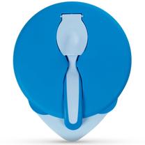 Dubenėlis su dangteliu ir šaukšteliu Baboo Bowl With Lid And Spoon 9-029, 6+ mėn., plastikas/silikonas, mėlyna sp.