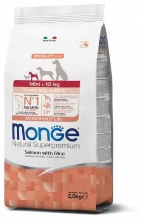 Sausas šunų maistas Monge Speciality Line Mini Salmon & Rice, ryžiai/lašiša, 2.5 kg