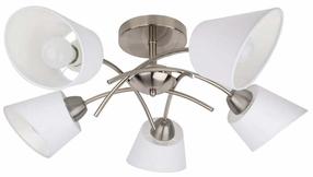 Šviestuvas lubų Spot-Light Mette, E27, 5 x 40 W, balta sp. / satinas, 15 x 15 cm