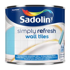 Dažai, sienoms/sienų plytelėms Sadolin Simply Refresh, pusiau matinis, 0.5 l, balta sp.
