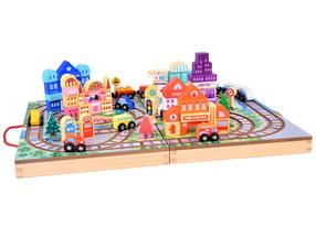 Деревянные блоки Train Set, 89 шт., многоцветный
