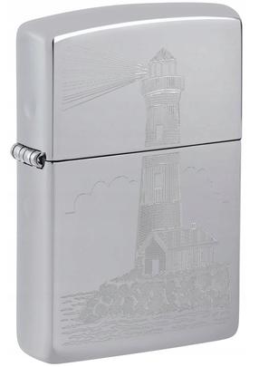 Šķiltava Zippo 46725 Lighthouse Design, sudraba krās.