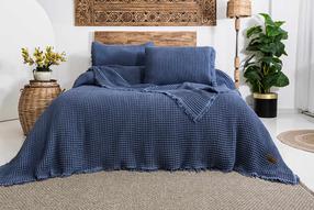 Lovatiesė, su pagalvių užvalkalais Mijolnir Norah 157SHS5455, tamsiai mėlyna (navy) sp., 240 cm x 260 cm