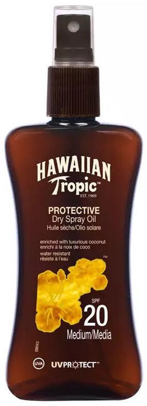 Спрей для ухода за загаром Hawaiian Tropic Protective Dry Oil SPF20, 200 мл