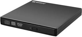Ārējais optiskais diskdzinis Sandberg 133-66 Mini DVD Burner, 300 g, melna krās.