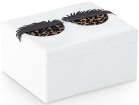 Papuošalų dėžutė AmeliaHome Lashes, 19 cm, balta sp.