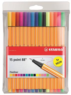 Ручка Stabilo, oранжевый цв., 15 шт.