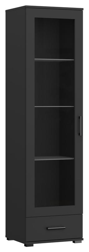 Vitrina ADRK Frazio, juoda sp., 40 cm x 50 cm x 186 cm