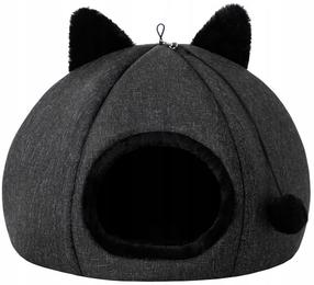 Kaķu māja Doggy Kitty Head KITCZA4, melna krās., 40 cm x 40 cm