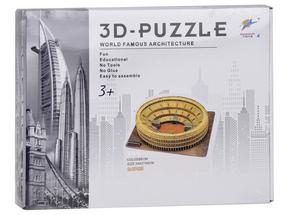 3D dėlionė World Famous Architecture Roman Colosseum, 34 cm x 27 cm, 84 vnt., ruda sp.