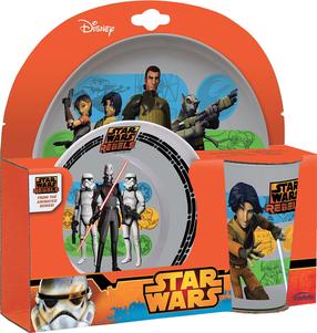 Trauku komplekts Disney Star Wars Rebels, 225 ml, 1 g., plastmasa/melamīna, pelēka krās.