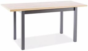 Valgomojo stalas išskleidžiamas Adam, juodas/rusva, 100 - 140 cm x 60 cm x 75 cm