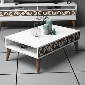 Kavos staliukas Kalune Design Line, buko sp., 90 cm x 60 cm x 34.6 cm