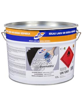 Краска-эмаль, универсальные Rilak, полуматовый, 10 l, белый цв.