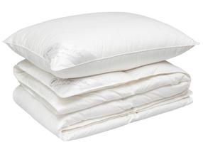 Teki ja padja komplekt Comco, 200 cm x 195 cm, valge v., 2 tk