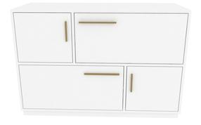 Spintelė Kalune Design Mares 322RTC1504, balta sp., 45 cm x 120 cm x 81.6 cm