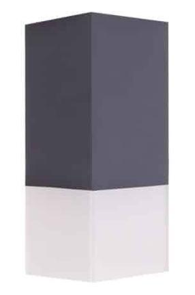 Sieninis lauko šviestuvas Su-Ma Cube Max, 20W, E27, IP44, tamsiai pilka sp., 10 cm x 22 cm