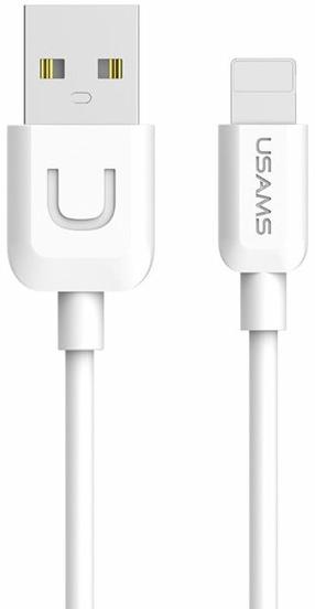 Провод Usams IPUSBXD02, Lightning/USB, 100 см, белый цв.