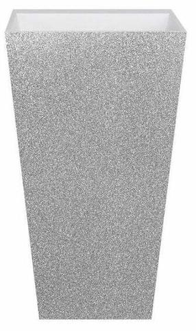 Vonios praustuvas Besco Vera Glam, mineralinis liejinys mineral durabe, 50 cm x 40 cm x 85 cm, sidabro sp.