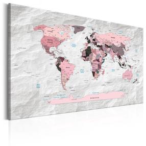 Репродукция пробки Artgeist Pink Continents, k-c-0053-p-c, 60 см x 40 см