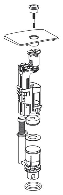 Ūdens nolaišanas mehānisms Gustavsberg, 200 mm