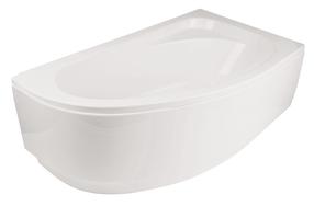 Ванна, угловые Besco Piramida Cornea, 140 см x 80 см x 55 см, угловой, белый цв.