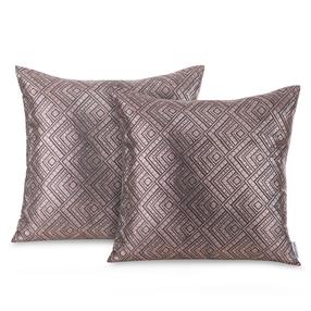 Dekoratyvinės pagalvėlės užvalkalas Restilo Glamour Velvet Caspe, aukso/tamsiai pilka, 45 cm x 45 cm, 2 vnt.